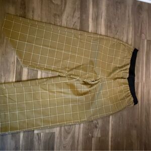 Lane Bryant Tan Checkered Wide Leg Pants 20